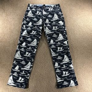J. Crew Pants Polynesian Boat Print